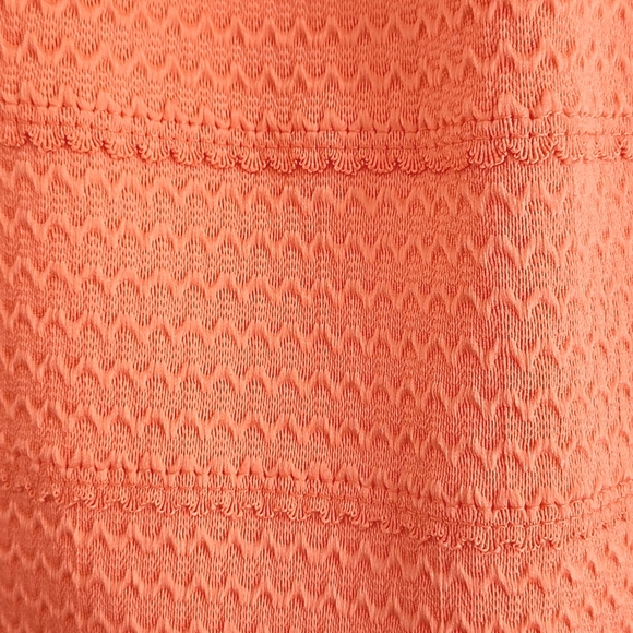 Structured Bell Skirt Textured Hot Salmon Pink - Picture 3 of 4